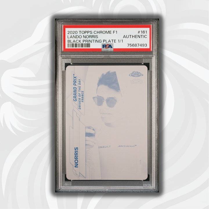 PSA Authentic - 1/1  Lando Norris #161 - Black Printing Plate - Chrome 2020