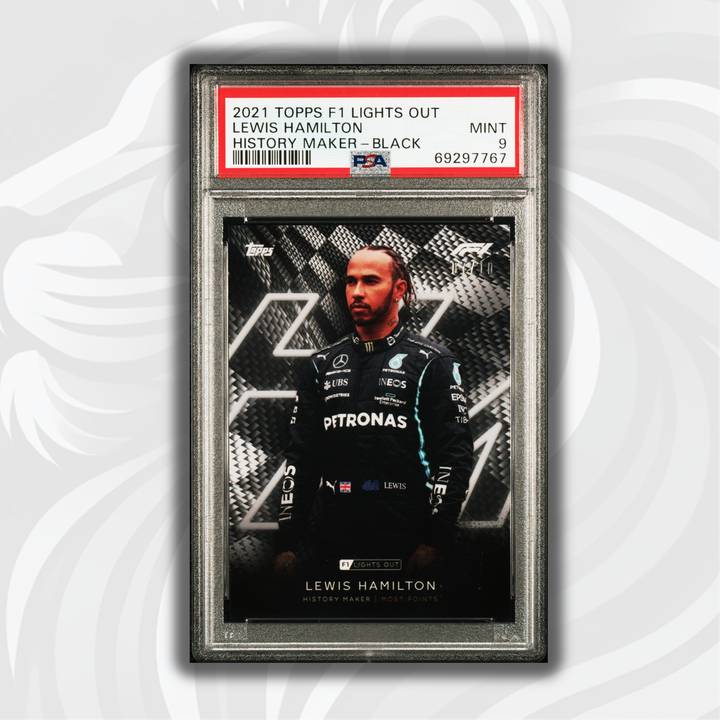 PSA 9 - 07/10 - Lewis Hamilton - History Maker - Black Parallel