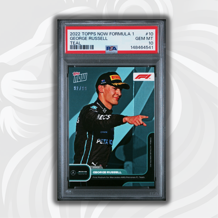 PSA 10 - 92/99 George Russell - First Podium For Mercedes - 2022 Topps Now #10