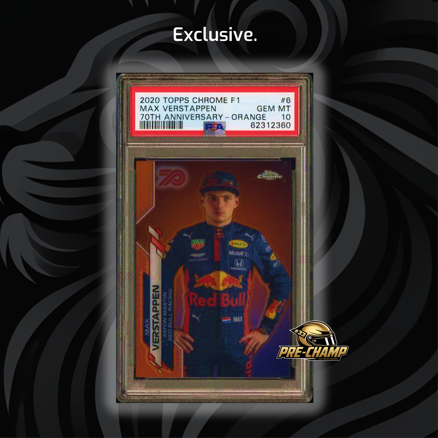 PSA 10 - Max Verstappen #6 - 70TH Anniversary - Orange - 2020 Topps Chrome F1