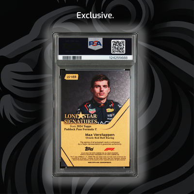 PSA 8 - 2/2 Green - Max Verstappen #LS-VER - Lone Star Signatures - 2024 Topps Paddock Pass