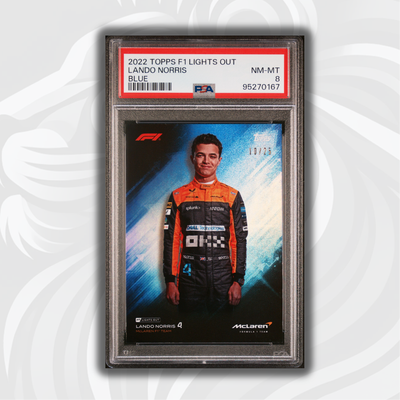 PSA 8 - 10/25 Lando Norris - Blue - 2022 Topps Lights Out