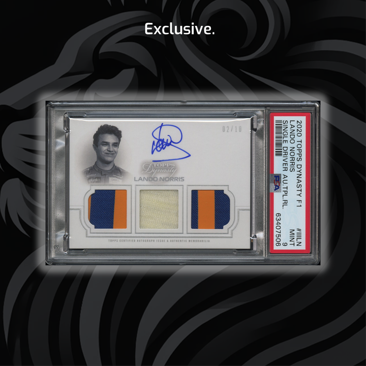 PSA 9 - 2/10 Silver- Lando Norris #TRA-IIILN - Dynasty Triple Relic Auto