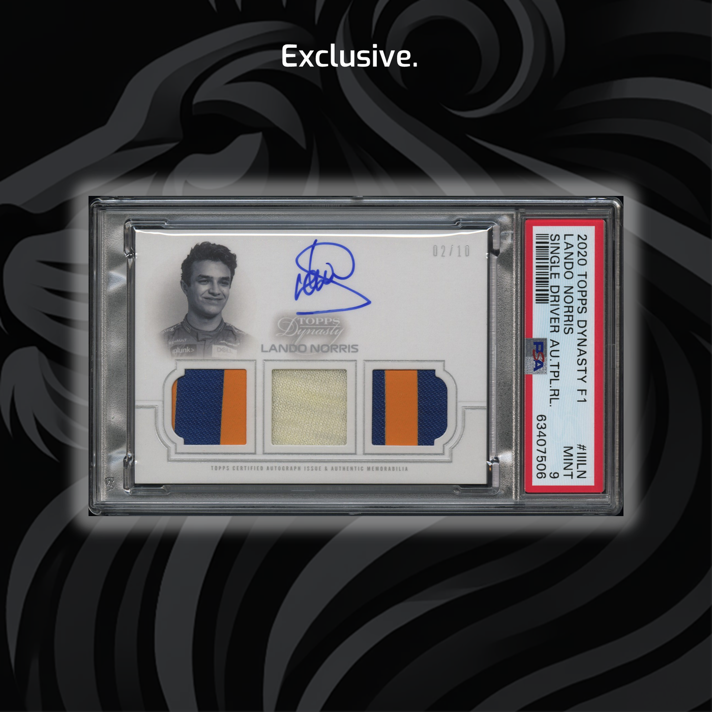 PSA 9 - 2/10 Silver- Lando Norris #TRA-IIILN - Dynasty Triple Relic Auto