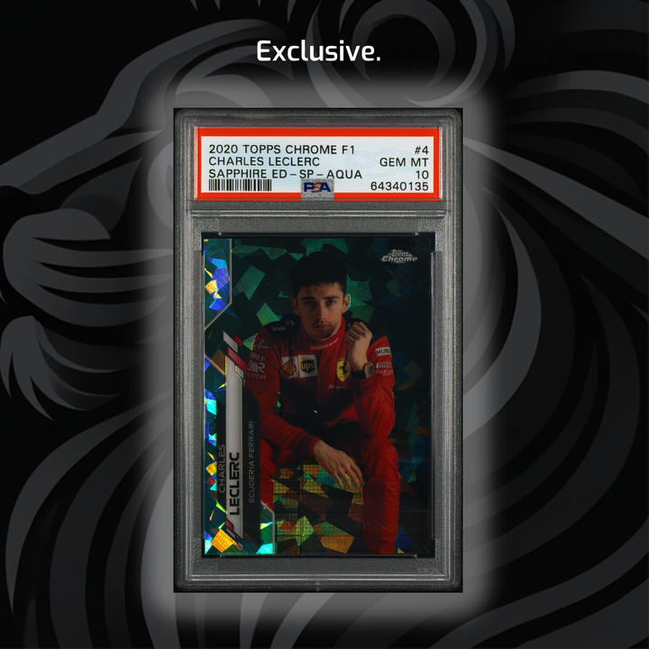 PSA 10 - 36/99 Charles Leclerc #4 - 2020 Topps Chrome F1 - Sapphire SP - Aqua