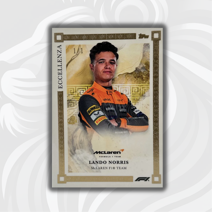 1/1 Gold Lando Norris - 2023 Topps Eccellenza Driver Profile