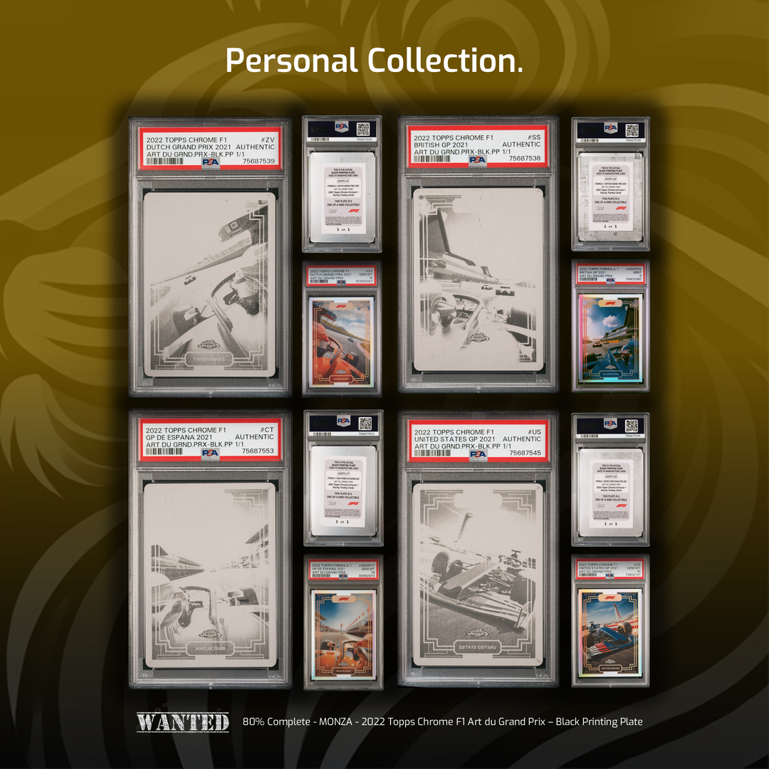 1/1 Black Printing Plate Set - 2022 Chrome 1/1 Art Du Grand Prix - NL/UK/US/ES