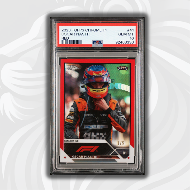 PSA 10 - /5 Oscar Piastri #41 - Red - 2023 Topps Chrome F1
