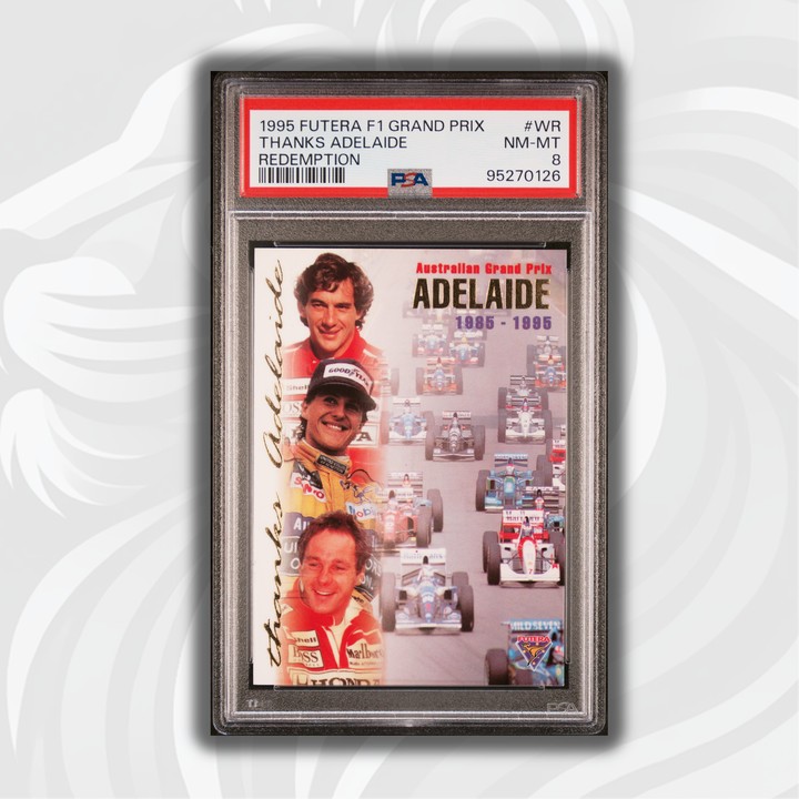 PSA 8 - 2747/3000 Thanks Adelaide #WR - 1995 Futera F1 Grand Prix - Redemption