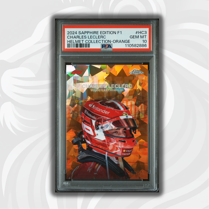 PSA 10 - 8/25 Charles Leclerc #HC3 - Helmet Collection - 2024 Chrome Sapphire