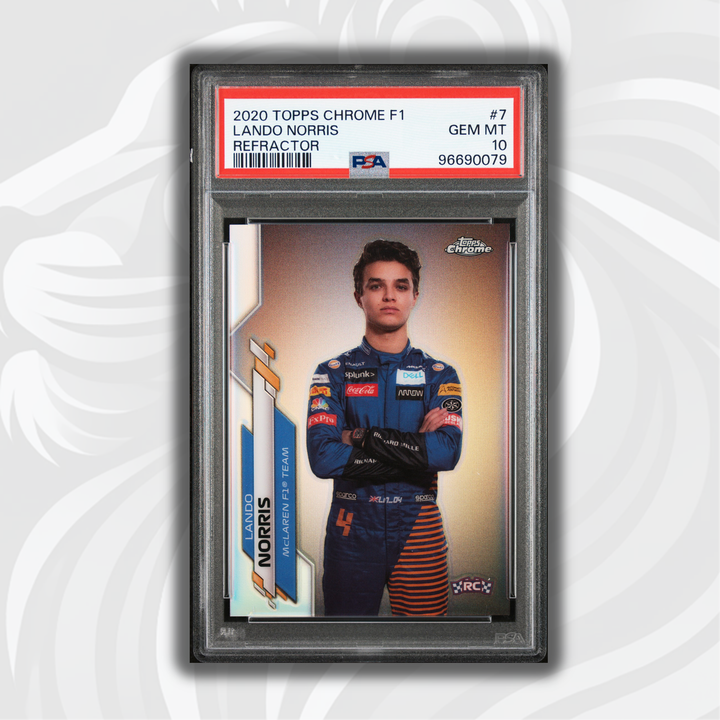 PSA 10 Lando Norris #7 - 2020 Topps Chrome F1 - Rookie Card - Refractor