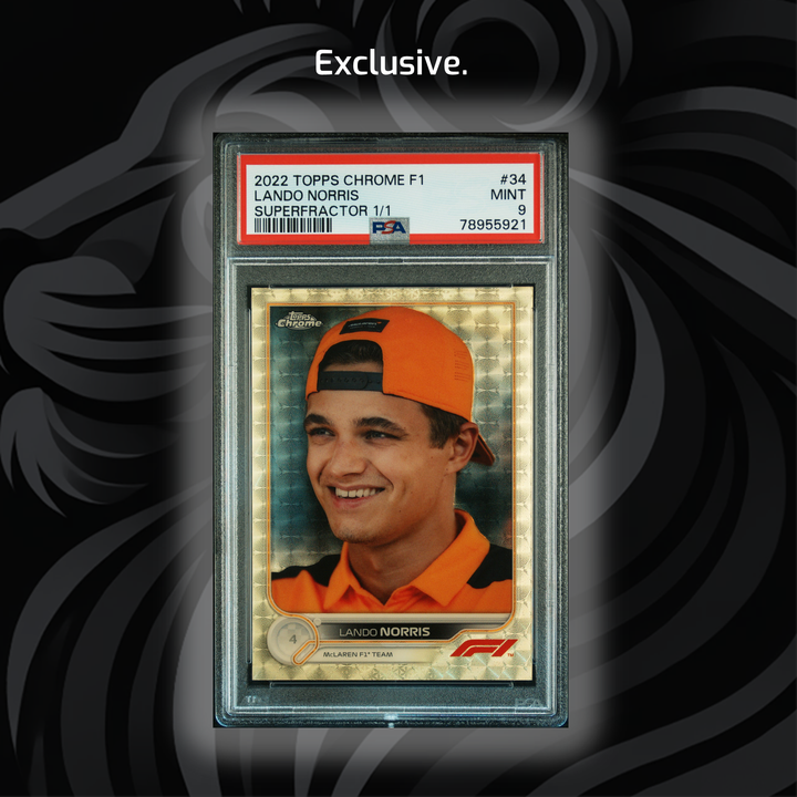 PSA 9 - 1/1 Lando Norris #34 - Superfractor - 2022 Topps Chrome F1