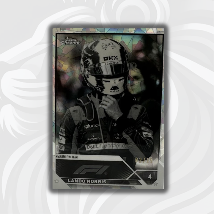 02/15 Lando Norris #26 - Black & White - 2023 Topps Chrome Sapphire
