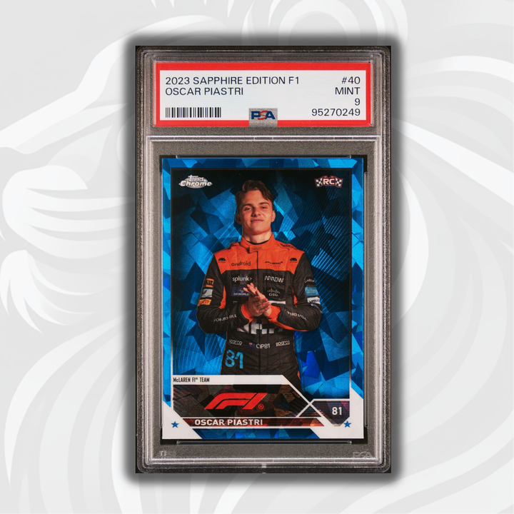 PSA 9 - Oscar Piastri #40 - Sapphire - 2023 Topps Chrome F1  - Rookie Card