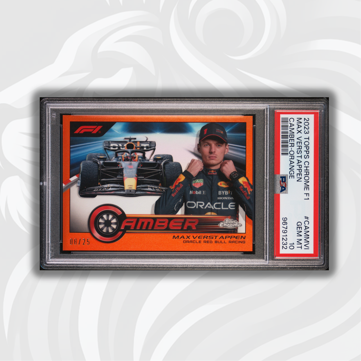 PSA 10 - 08/25 Max Verstappen #CAMMVI - Camber Orange - 2023 Topps Chrome F1