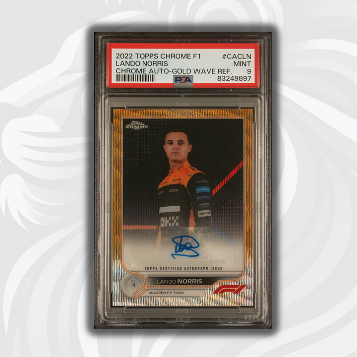 PSA 9 - 13/50 - Lando Norris #CACLN - Gold Wave Refractor - Autograph