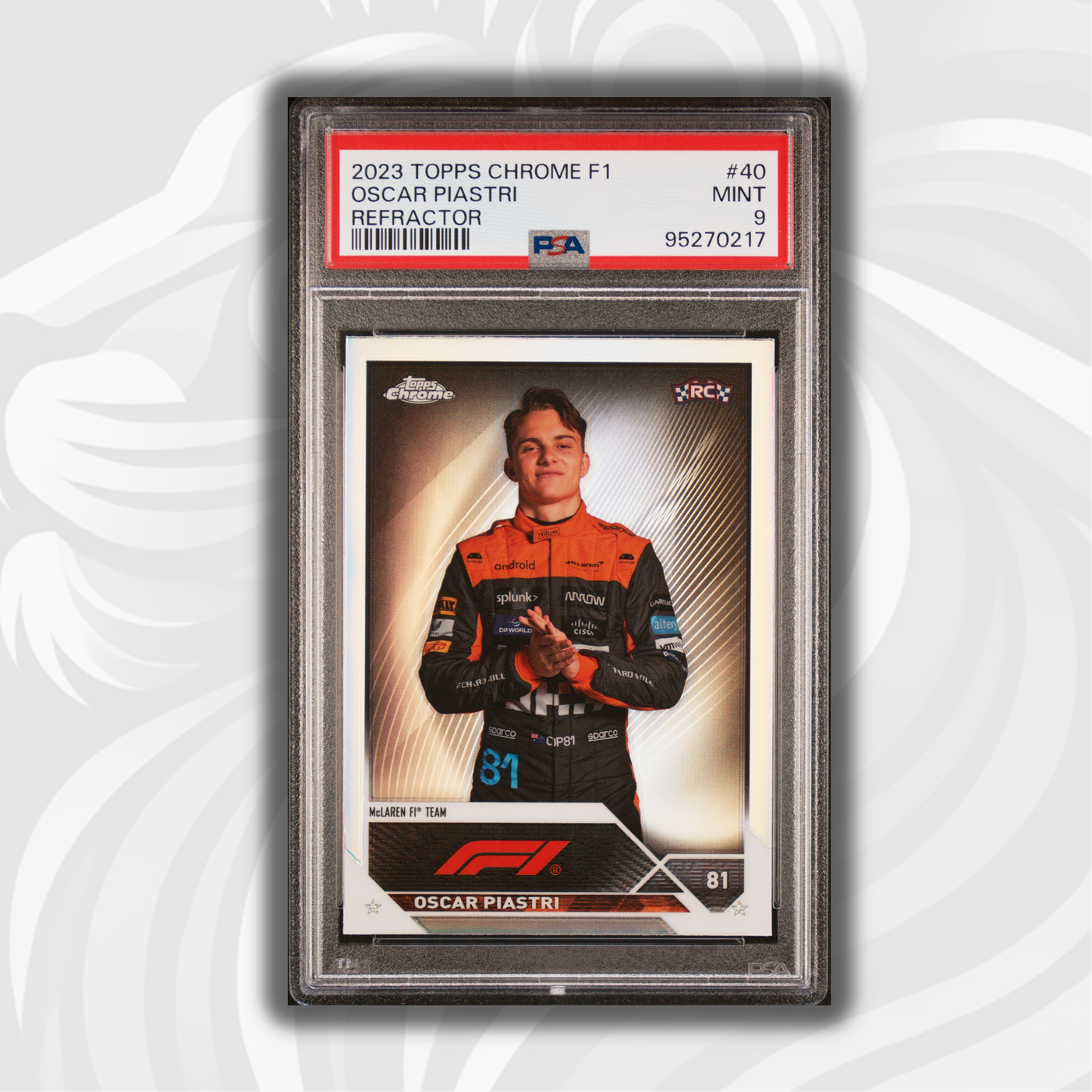 PSA 9 - Oscar Piastri #40 - Refractor - 2023 Topps Chrome - Rookie Card