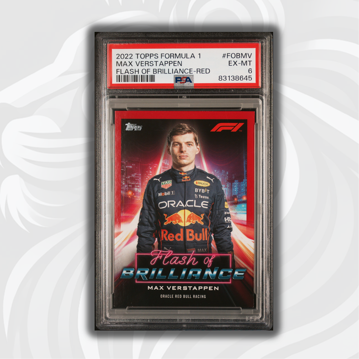 PSA 6 - 5/5 Max Verstappen #FOBMV - Red - 2022 Topps Formula 1