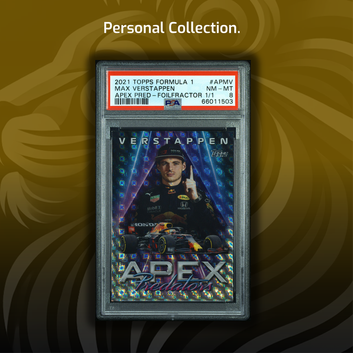 PSA 8 - 1/1 Max Verstappen #APMV - Apex Predators - Foilfractor - 2021 Topps Formula 1