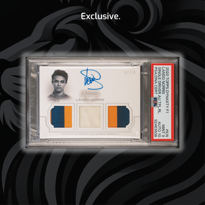 PSA 9/10 - 07/10 Silver- Lando Norris #TRA-ILN - Dynasty Triple Relic Auto