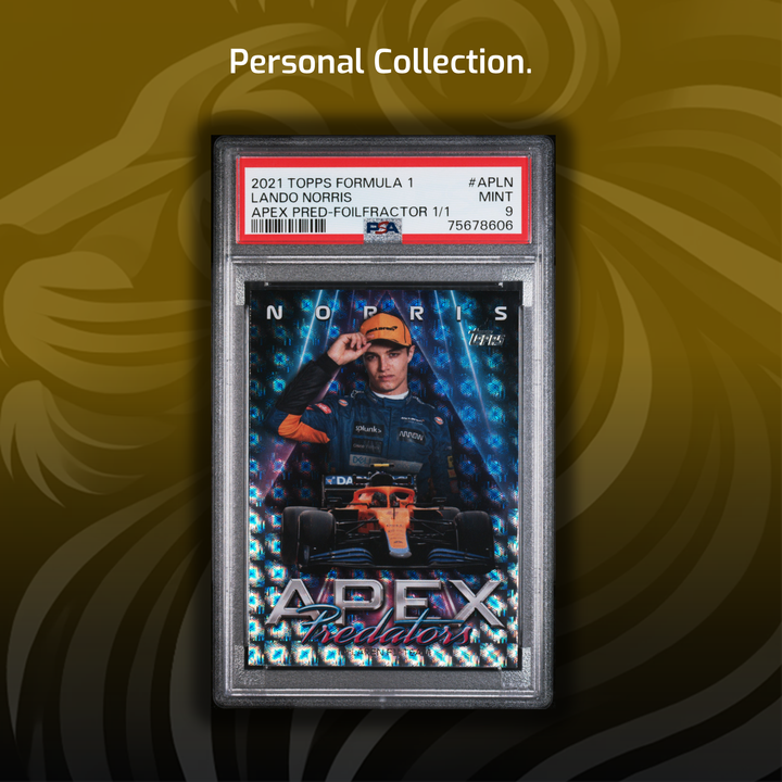 PSA 9 - 1/1 Lando Norris #APLN - Apex Predators - Foilfractor - 2021 Topps Formula 1