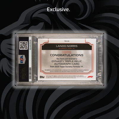 PSA 9/10 - 07/10 Silver- Lando Norris #TRA-ILN - Dynasty Triple Relic Auto