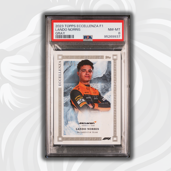 PSA 8 - 34/75 Lando Norris - Gray - 2023 Topps Eccellenza F1
