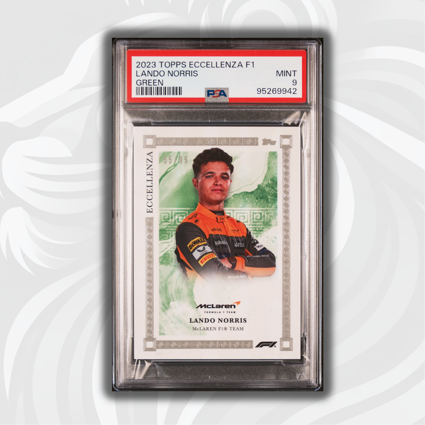 PSA 9 - /99 Lando Norris - Green - 2023 Topps Eccellenza