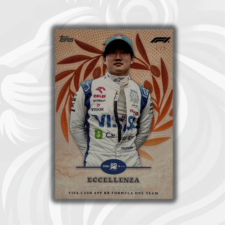 1/5 Yuki Tsunoda - Trionfo - Orange - 2024 Topps Eccellenza F1