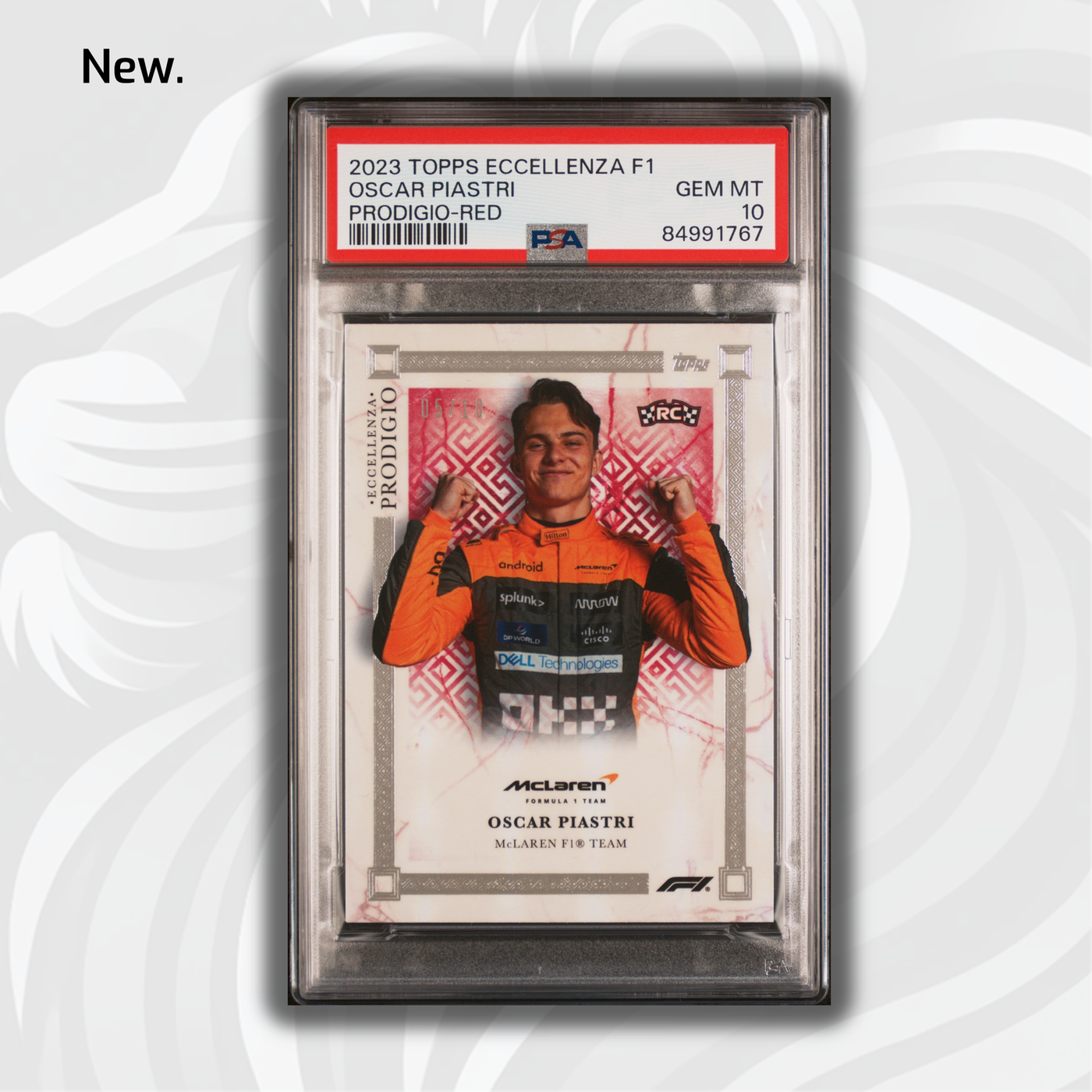PSA 10 - 05/10 Oscar Piastri  - 2023 Eccellenza Prodigio - Red - Rookie Card