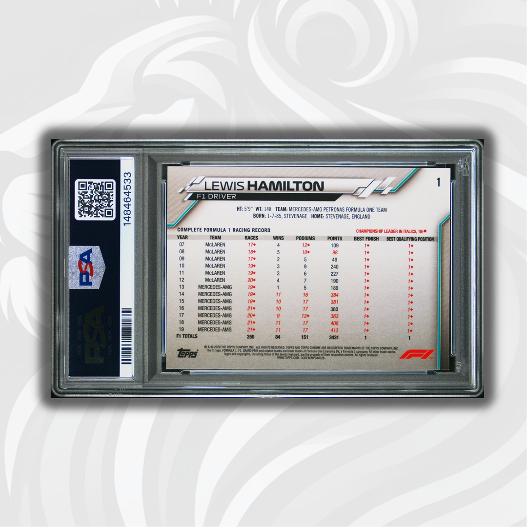 PSA 10 - Lewis Hamilton #1 - 2020 Topps Formula 1