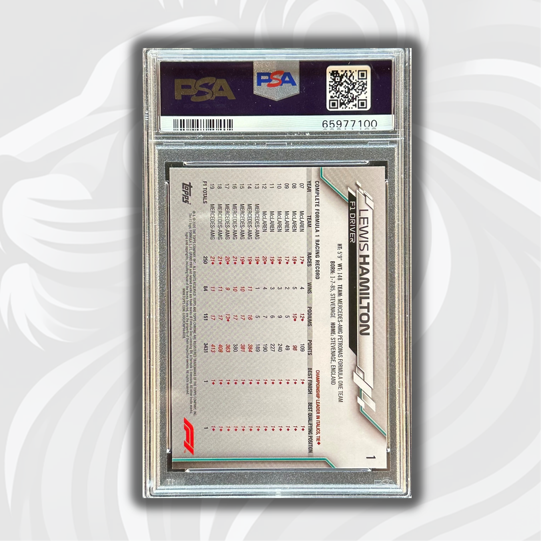 PSA 9 - Lewis Hamilton #1 - 2020 Topps Chrome F1