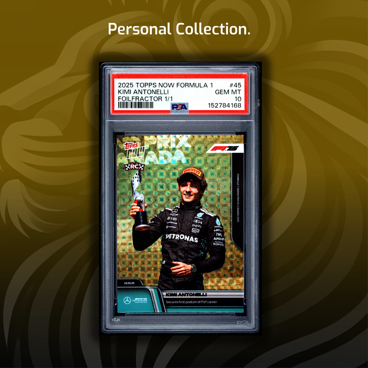 PSA 10 - 1/1 Foilfractor - Kimi Antonelli - 2025 Topps Now #45 - First Ever Podium