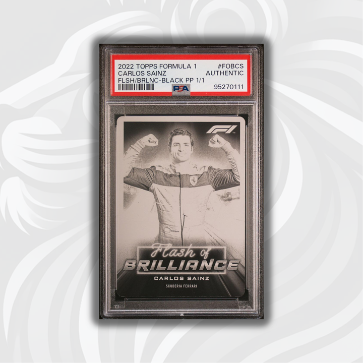 1/1 Black Printing Plate - Carlos Sainz #FOBCS -  2022 Topps Formula 1