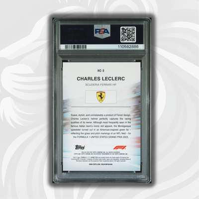 PSA 10 - 8/25 Charles Leclerc #HC3 - Helmet Collection - 2024 Chrome Sapphire