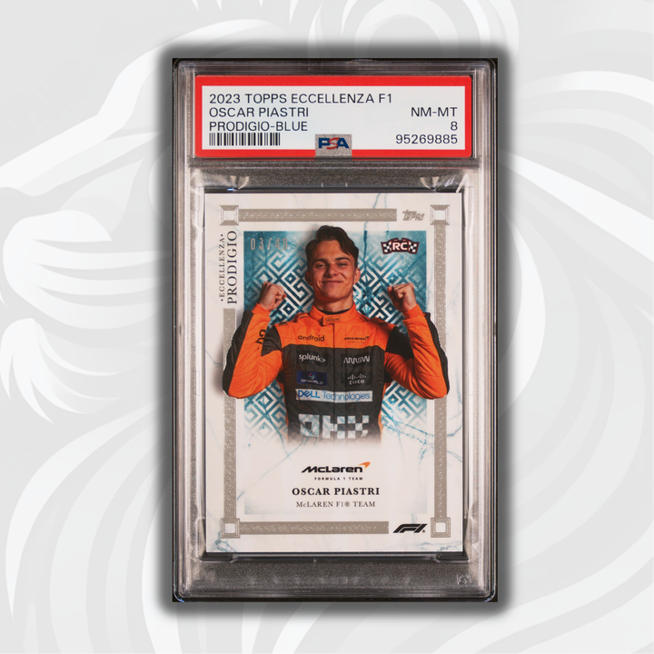 PSA 8 - /49 Oscar Piastri - Blue - 2023 Eccellenza Prodigio