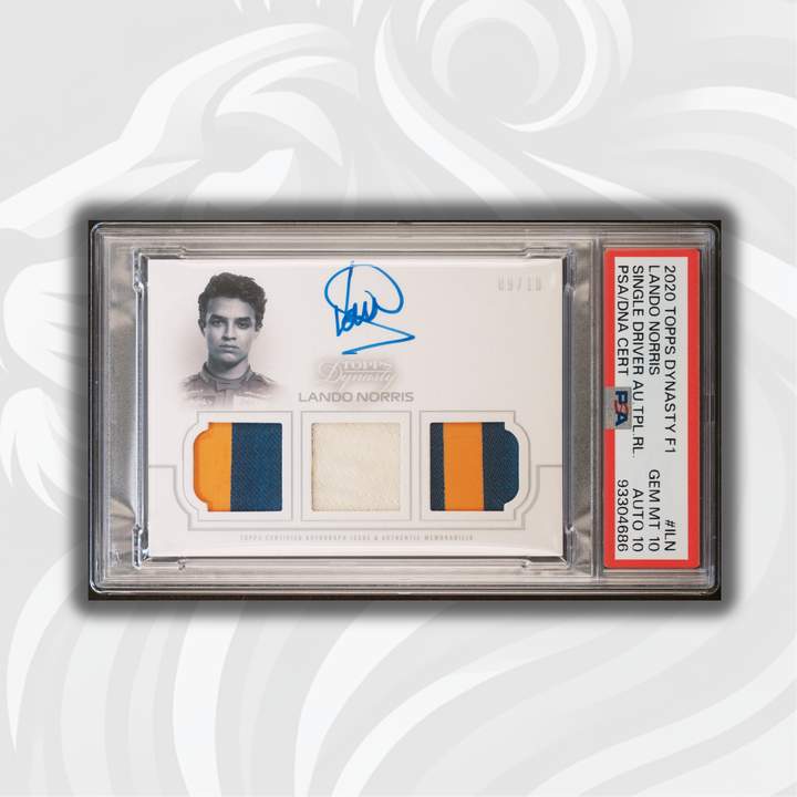 PSA 10/10 - 9/10 - Lando Norris - 2020 Dynasty #TRA-ILN - Patch Auto