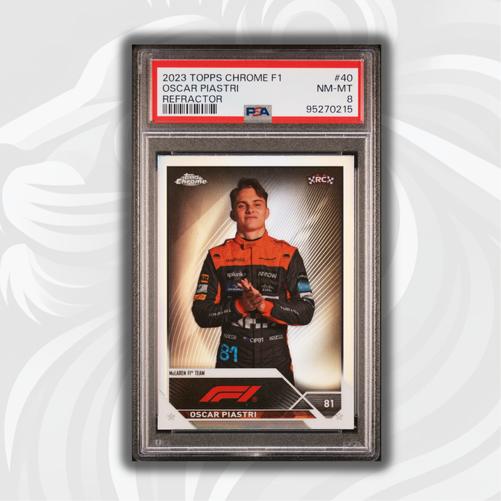 PSA 8 - Oscar Piastri #40 - Refractor - 2023 Topps Chrome - Rookie Card