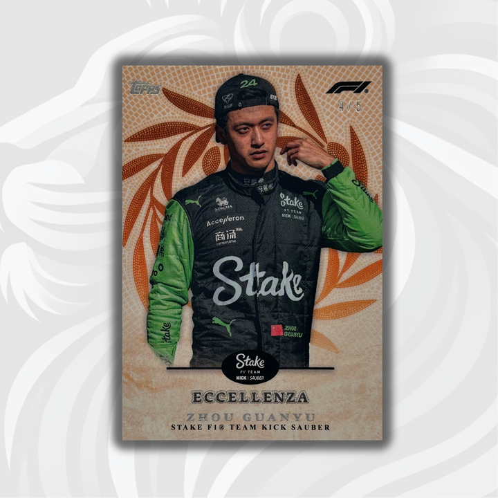 /5 Zhou Guanyu - Trionfo - Orange - 2024 Topps Eccellenza F1