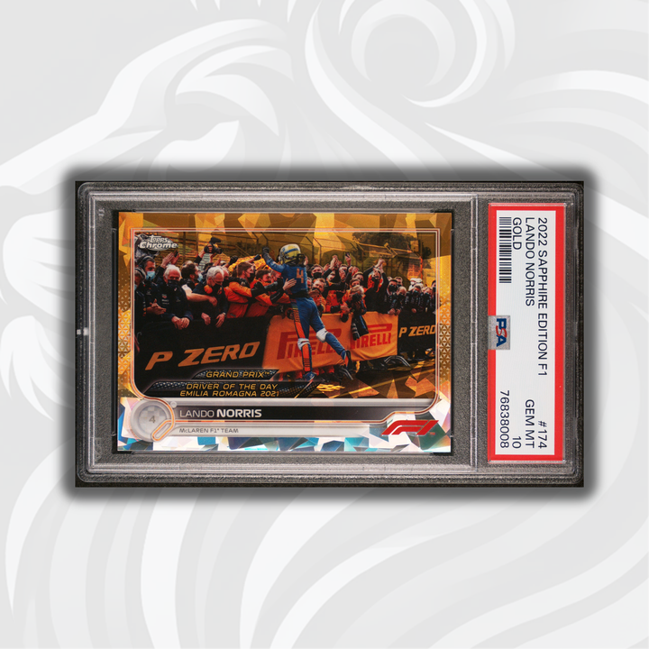 PSA 10 - 28/50 - LANDO NORRIS #174 - SAPPHIRE EDITION - GOLD