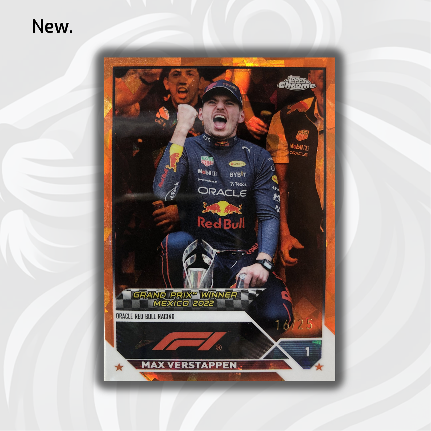 16/25 Max Verstappen #163 - Sapphire - Orange - 2023 Topps Chrome F1