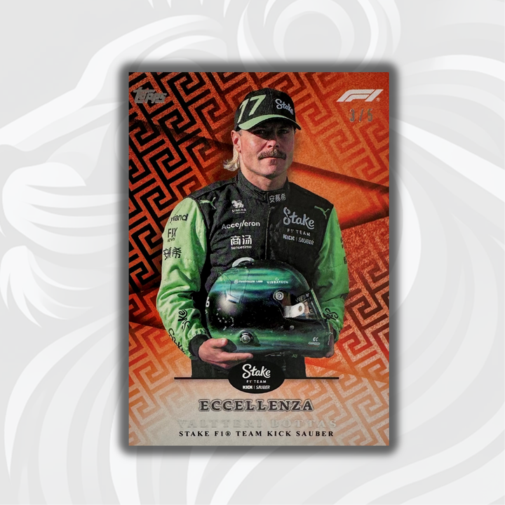 3/5 Valtteri Bottas - Driver - Orange - 2024 Topps Eccellenza F1