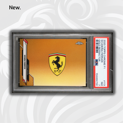 PSA 7 - 02/50 Scuderia Ferrari #113 - Logo - Gold Refractor - 2020 Topps Chrome F1