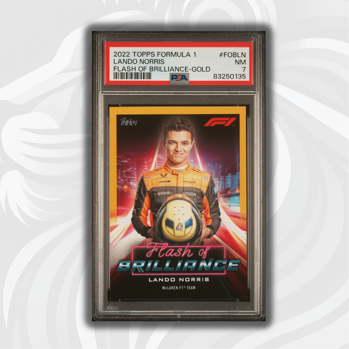 PSA 7 - 30/50 - Lando Norris #FOBLN - Flash Of Brilliance - Gold
