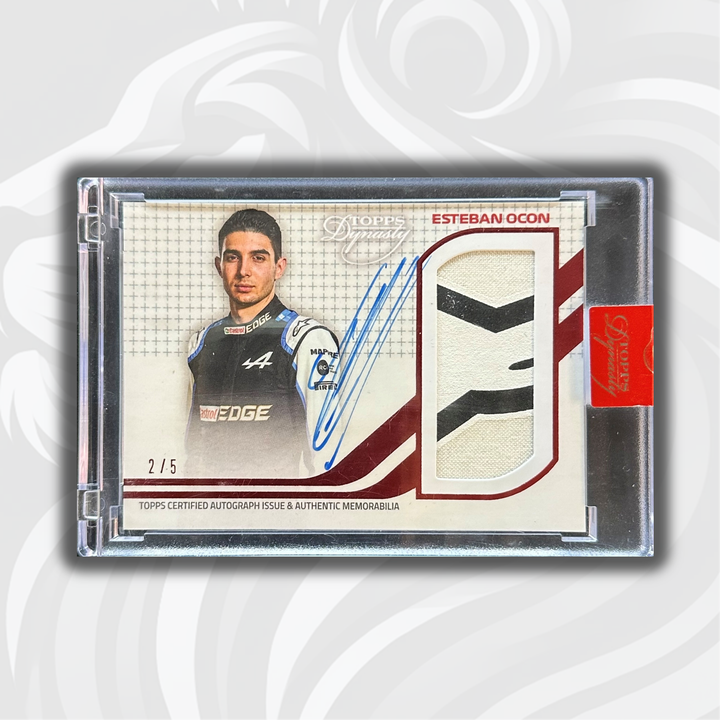 2/5 Red - Esteban  Ocon - 2021 Dynasty Autograph Patch - #DAP-EOIII