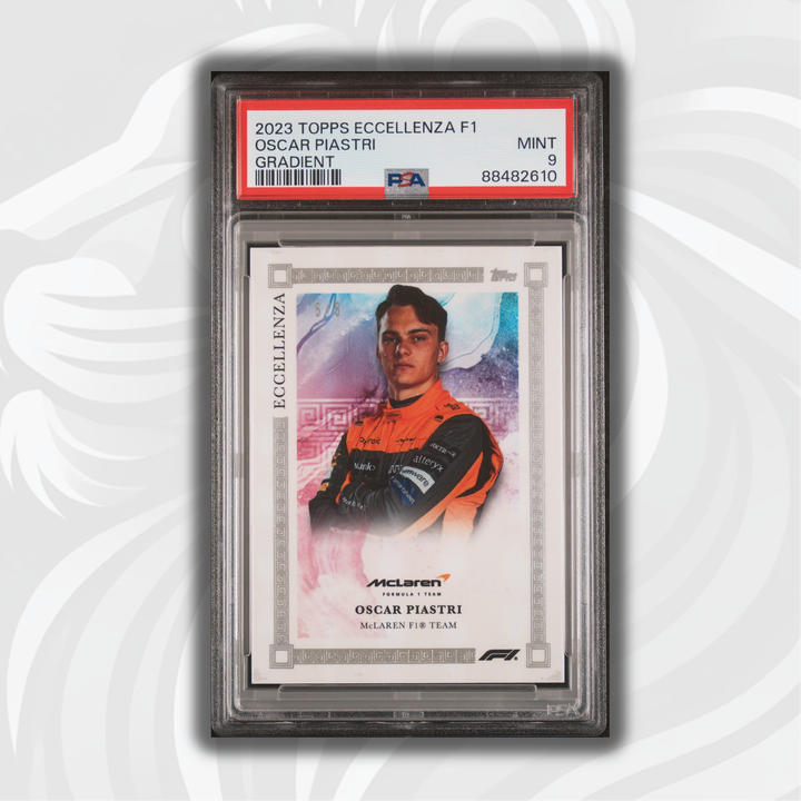 PSA 9 - 5/5 Oscar Piastri  - Gradient - 2023  Eccellenza Driver - Rookie Card
