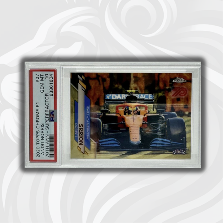 Superfractor - PSA 10 - Lando Norris #27 - 70th Ann - 2020 Topps Chrome F1 - Rookie Card