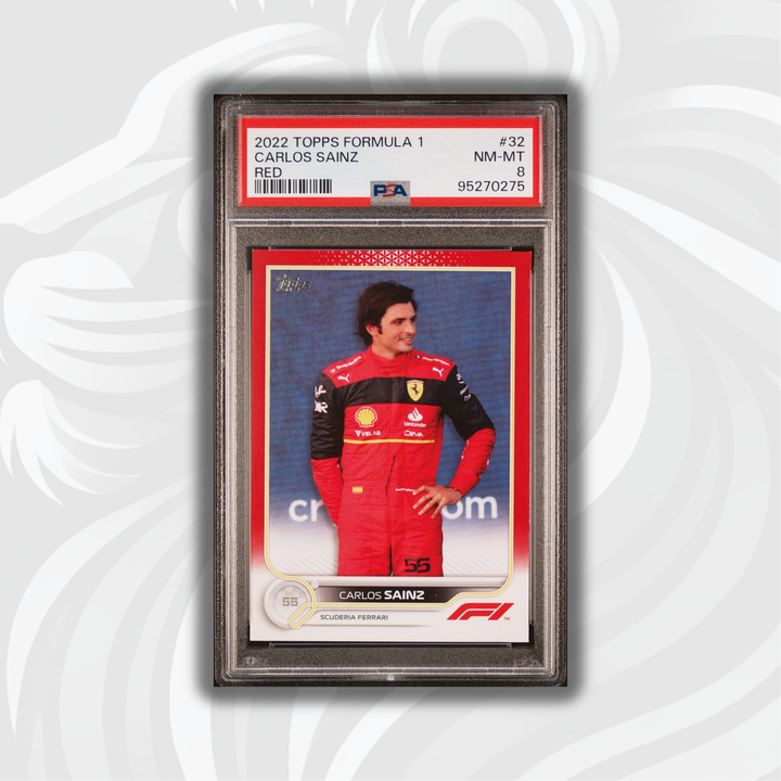 PSA 8 - 3/5 - Carlos Sainz #32 - Red - 2022 Topps Formula 1