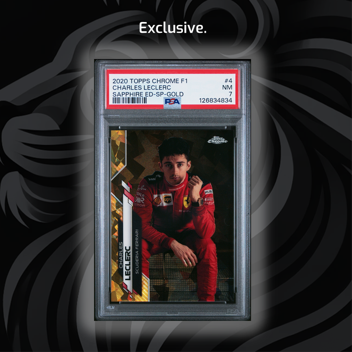 PSA 7 - 15/50 Charles Leclerc #4 - Sapphire ED SP - 2020 Topps Chrome F1 - Gold