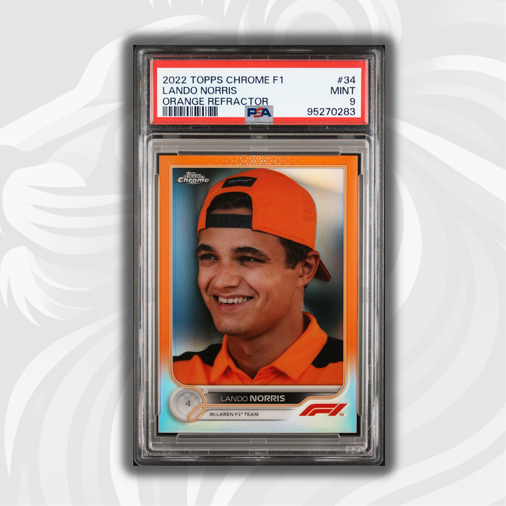 PSA 9 - 24/25 - Lando Norris #34 - Orange Refractor